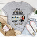 Personalized Birthday T Shirt, Camping birthday shirt, Some April Girls go camping, Campers Gift, Camping Lover Unisex Cotton T Shirt