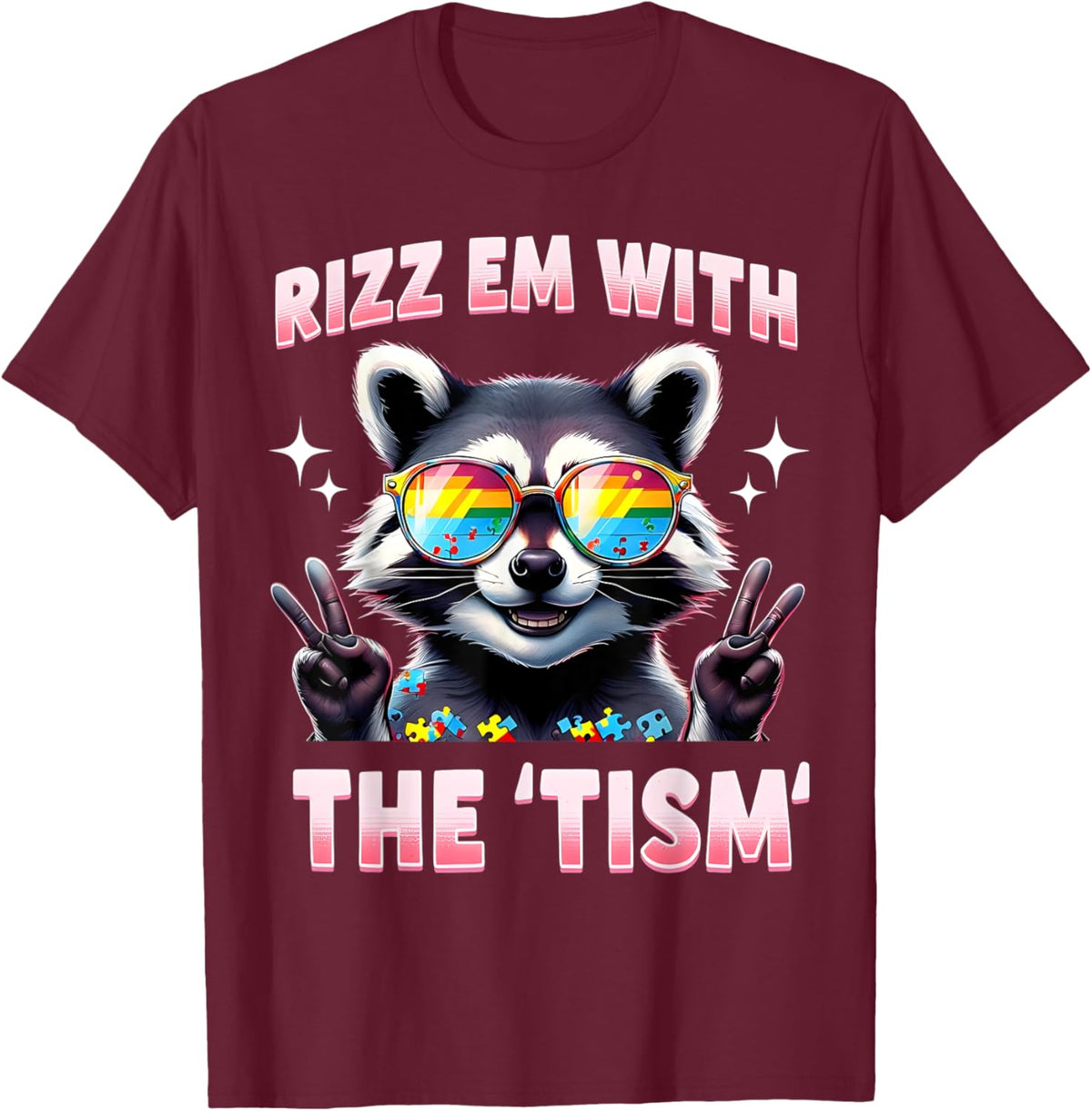 Autism Funny Rizz Em With The Tism Meme Autistic Racoon