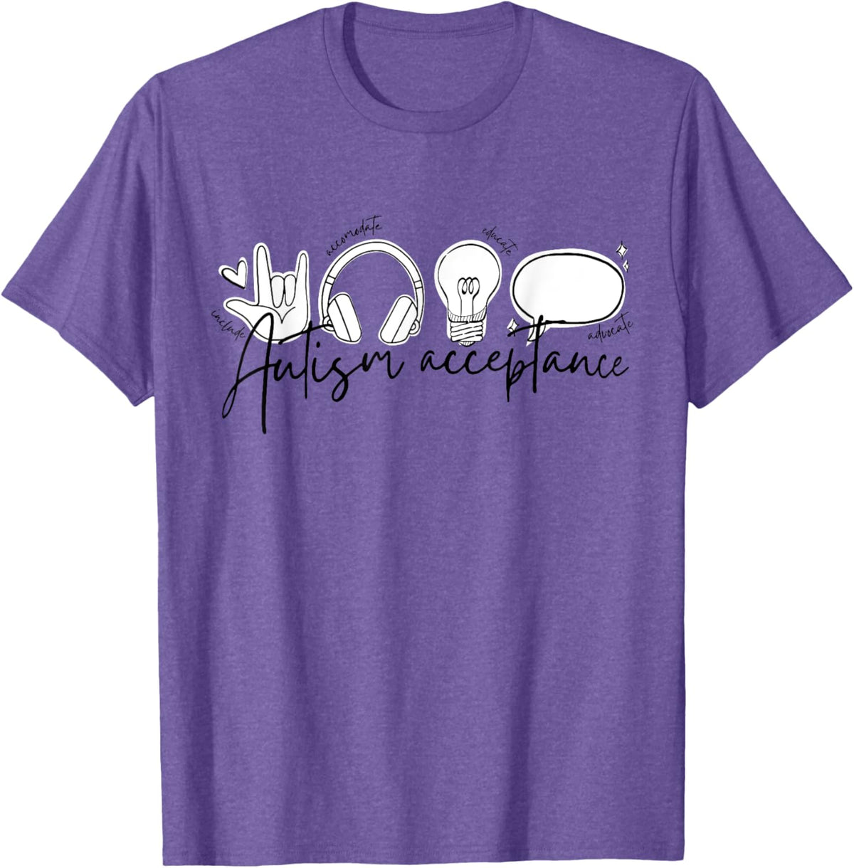 Autism Awareness Acceptance Shirt Support Mom Women Kid