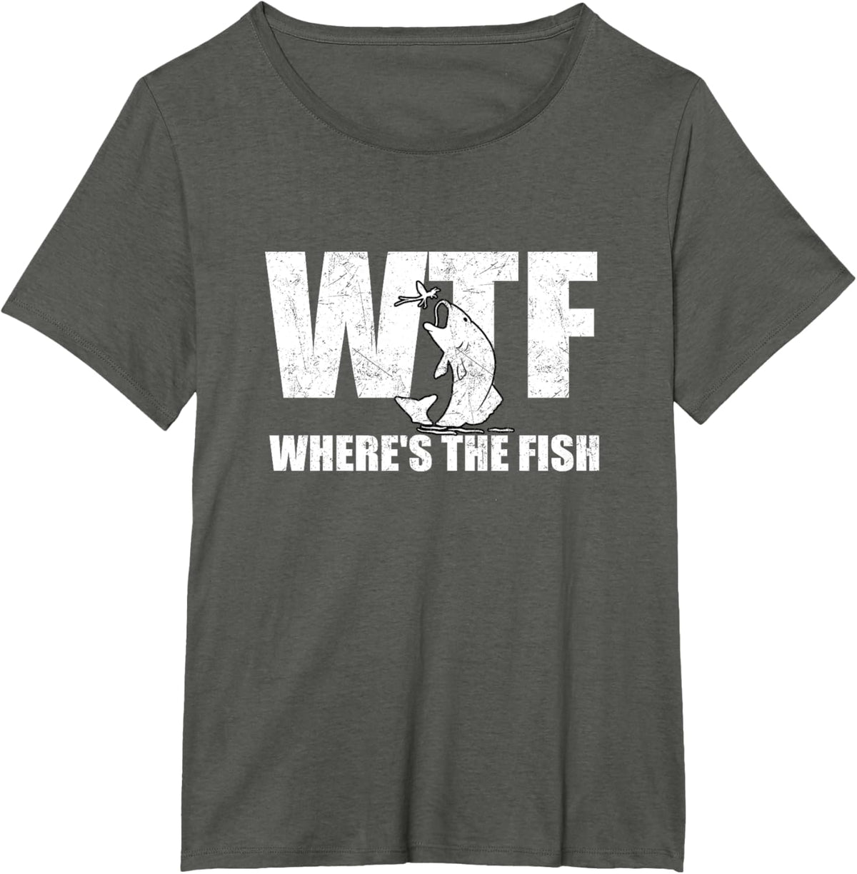 WTF Where's The Fish Men's Funny Fishing Gifts Fathers Day