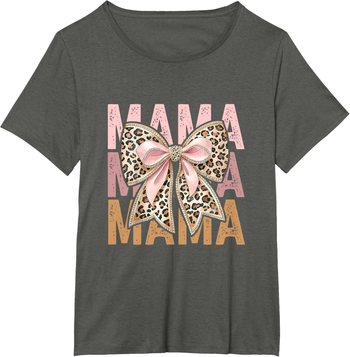 Retro Leopard Mama,Cute Mom Retro Coquette Bow Mother's Day