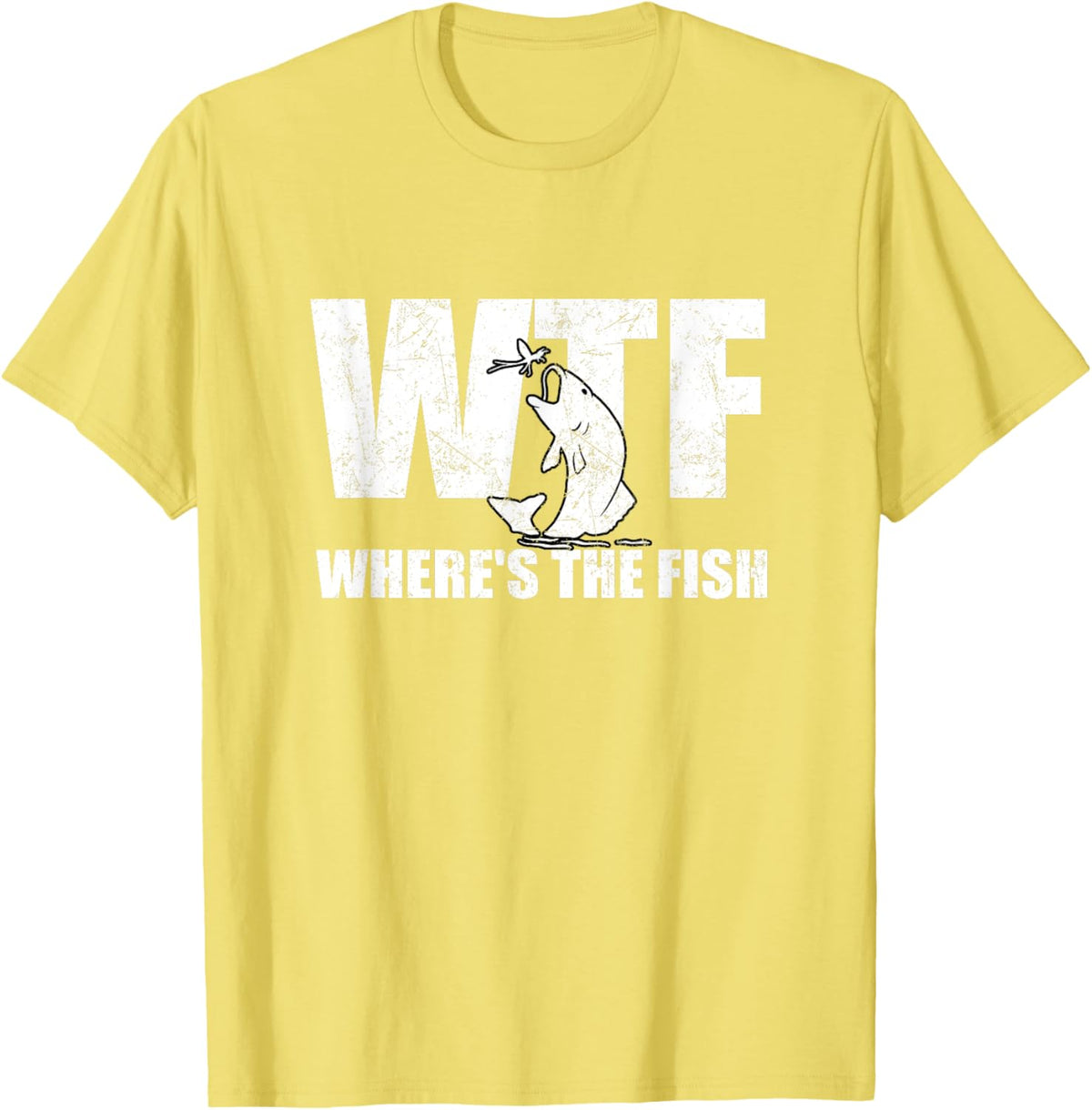WTF Where's The Fish Men's Funny Fishing Gifts Fathers Day