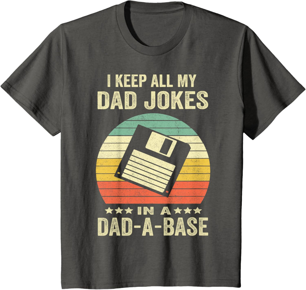 Mens Funny dad jokes in dad-a-base vintage for father's day