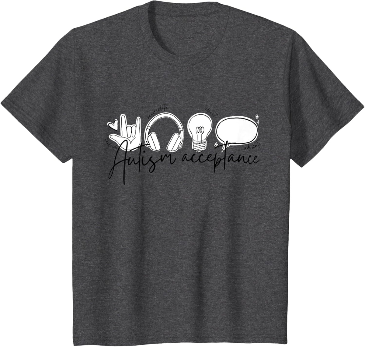 Autism Awareness Acceptance Shirt Support Mom Women Kid
