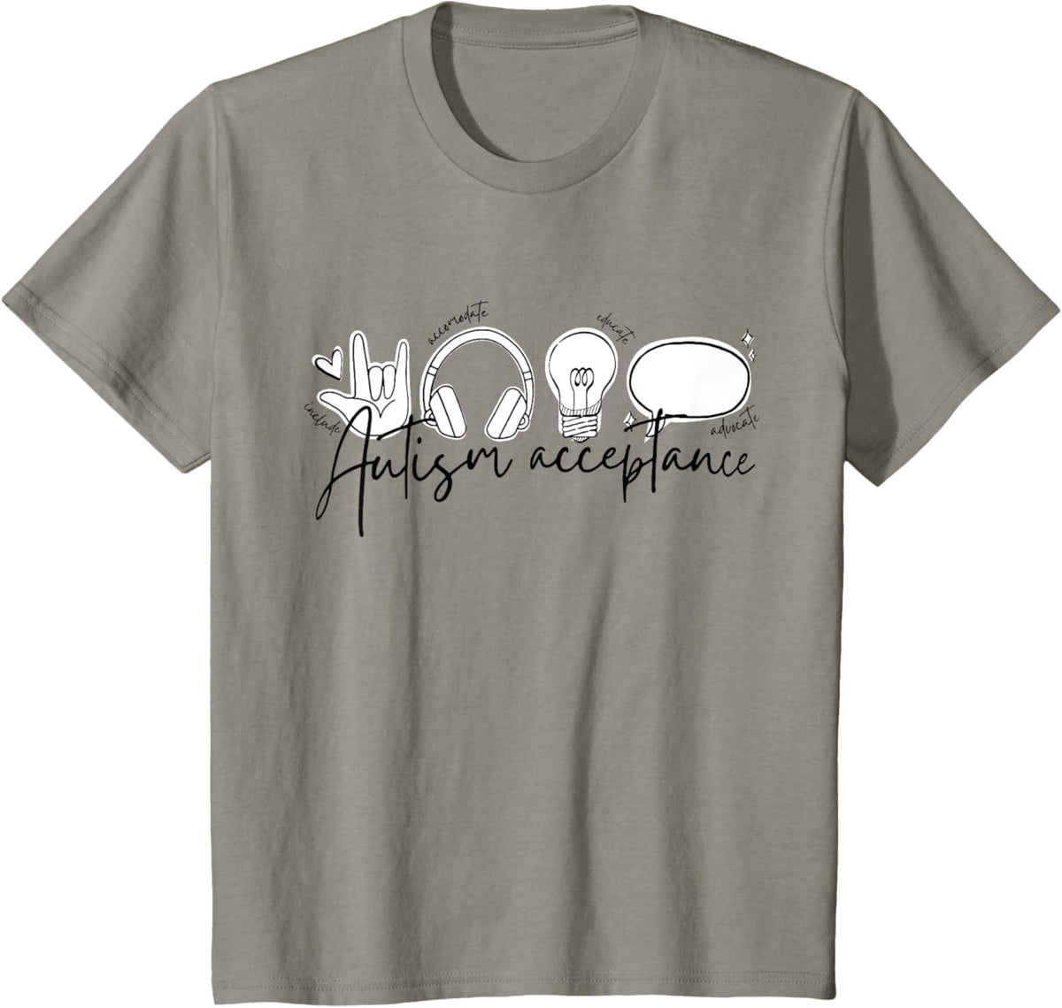 Autism Awareness Acceptance Shirt Support Mom Women Kid