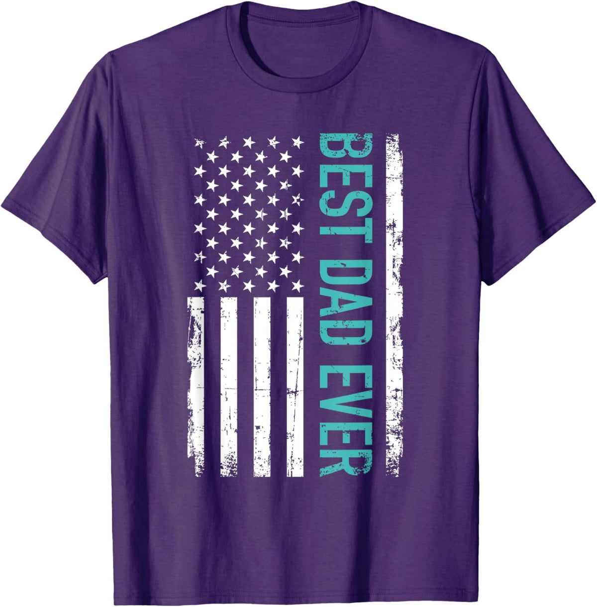Father's day Best dad ever with US american flag Short Sleeve