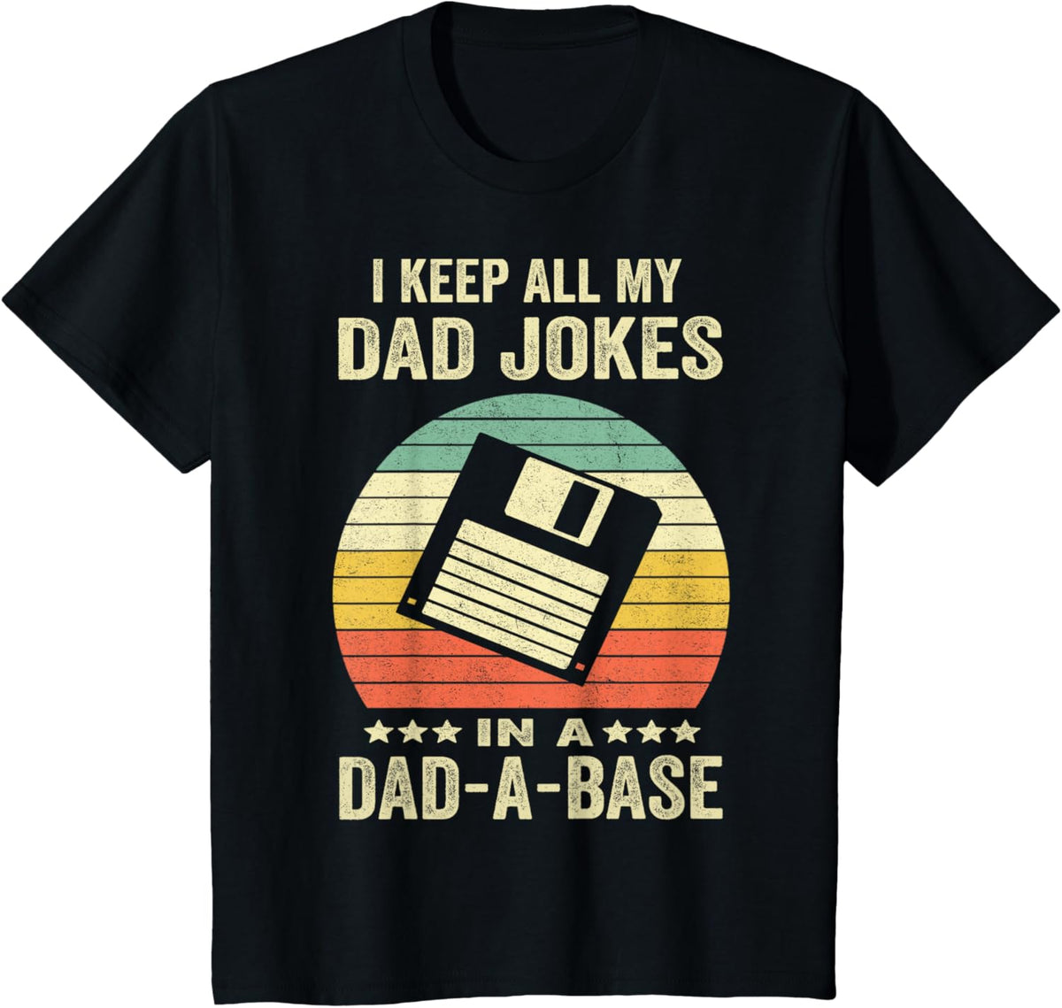 Mens Funny dad jokes in dad-a-base vintage for father's day