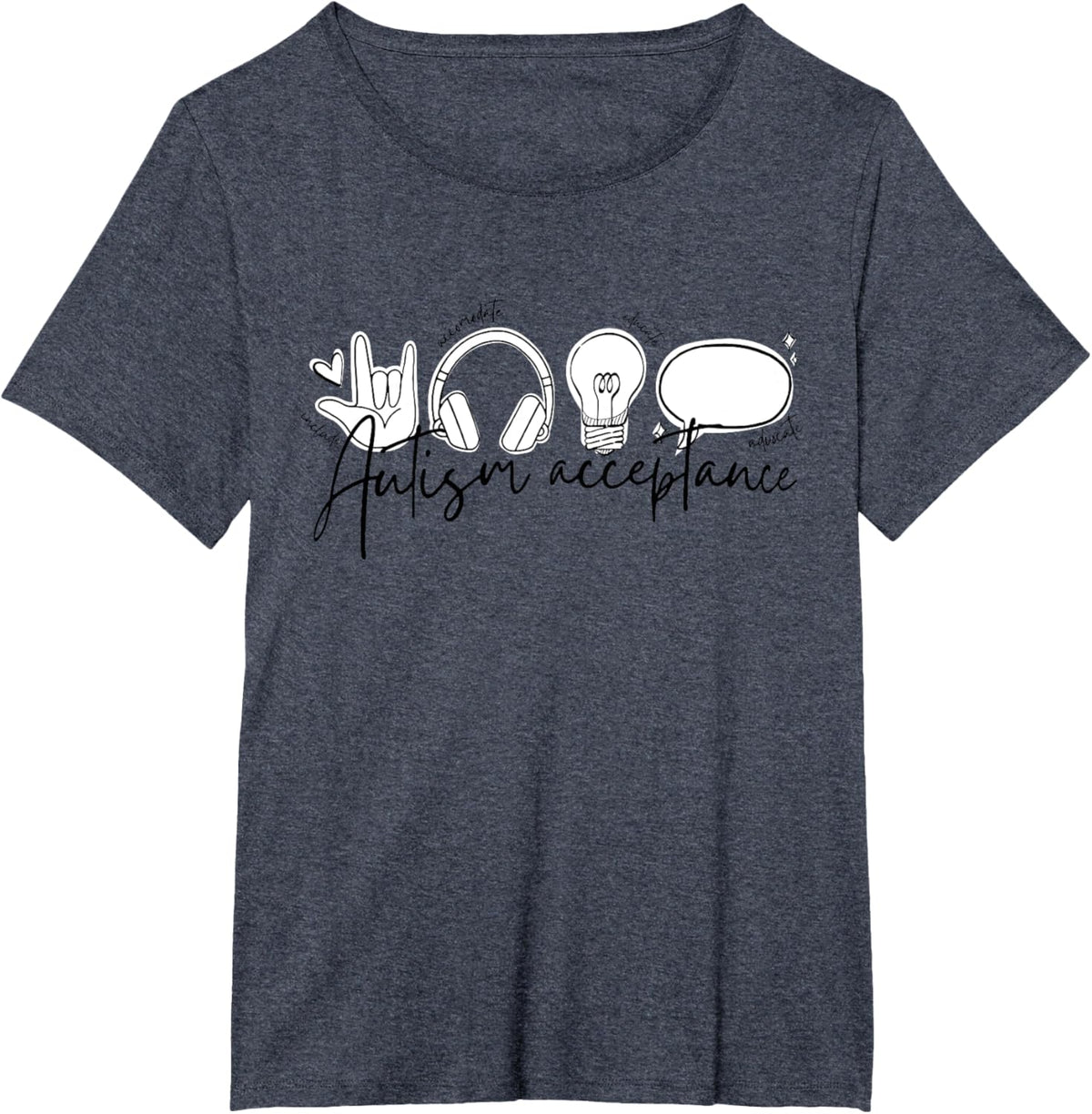 Autism Awareness Acceptance Shirt Support Mom Women Kid