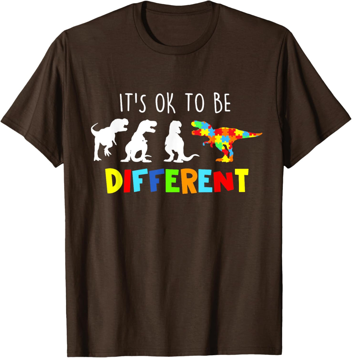 Autism Awareness Dinosaur Kid Boys Its Ok To Be Different