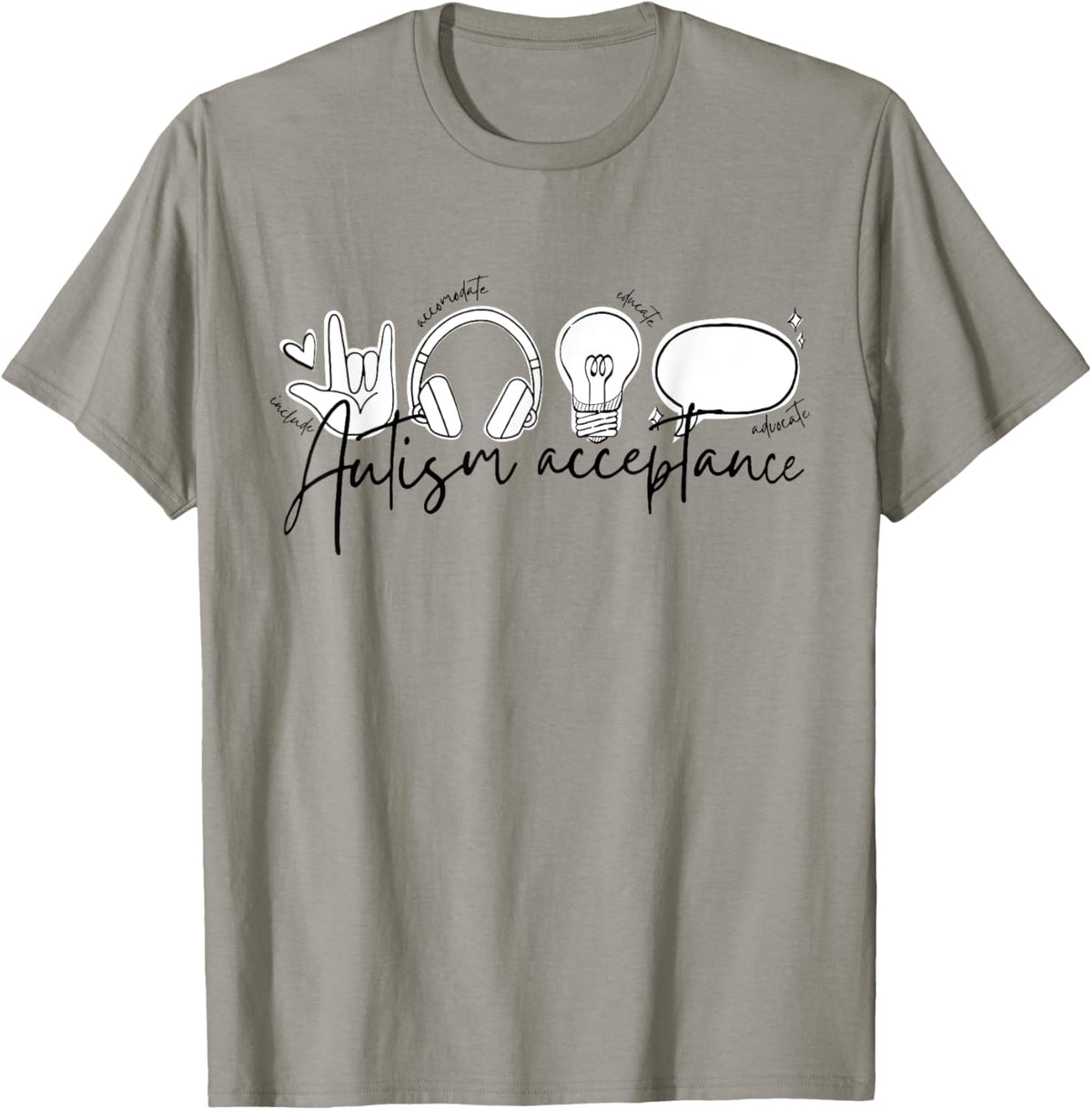 Autism Awareness Acceptance Shirt Support Mom Women Kid