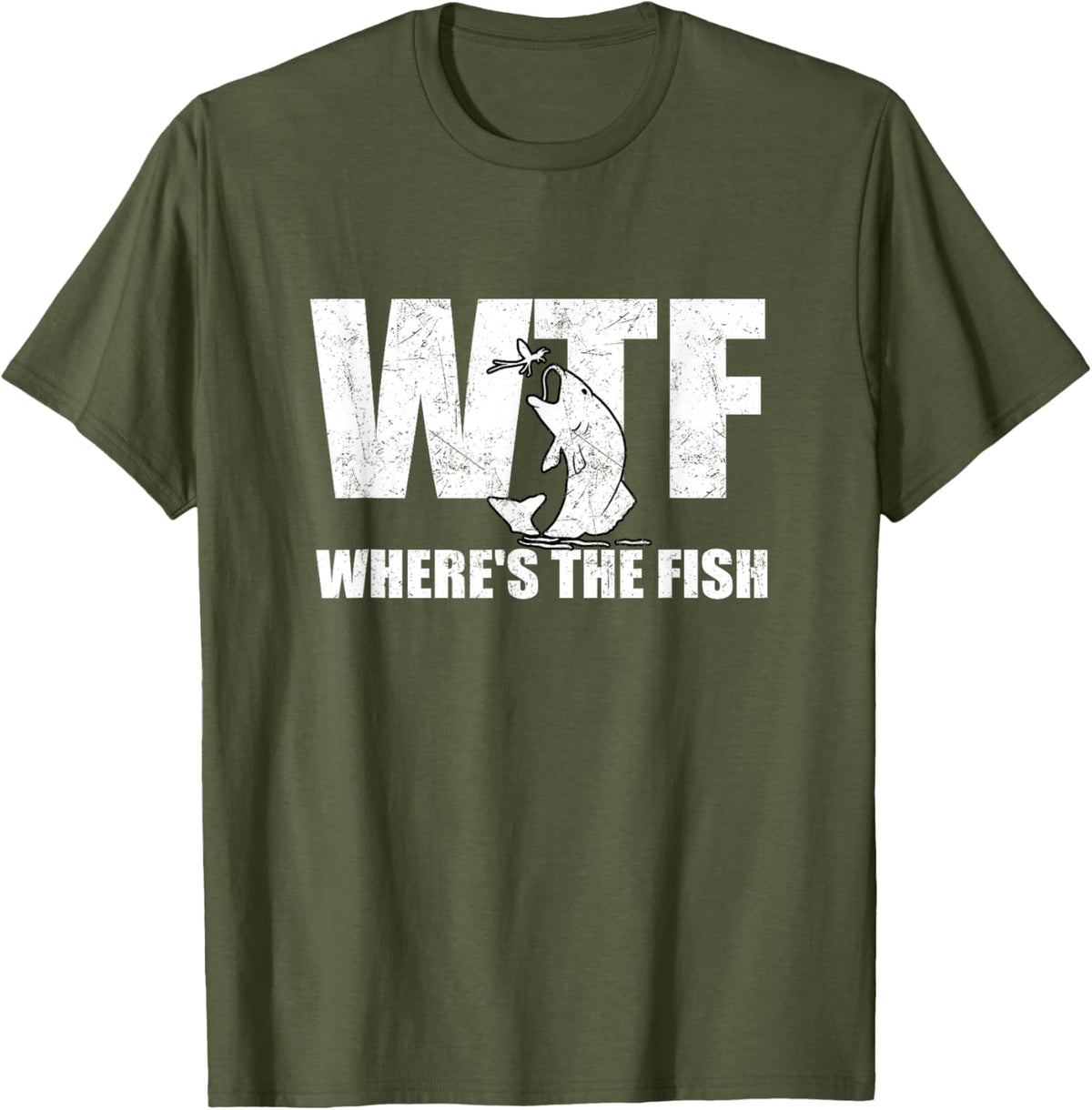 WTF Where's The Fish Men's Funny Fishing Gifts Fathers Day