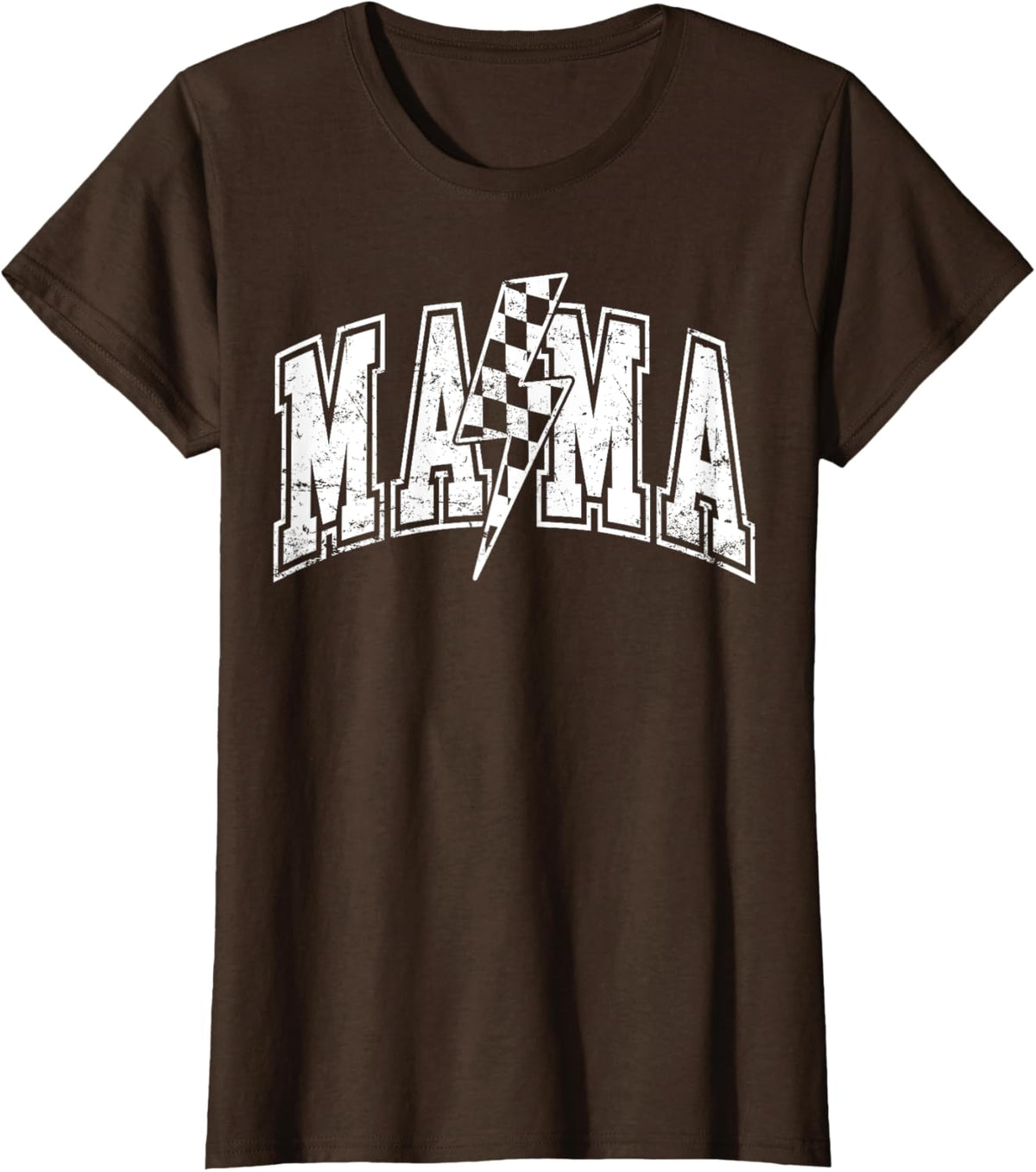 Mama Lightning Bolt Checkered Varsity Mom Women Mother's Day Mother Shirt