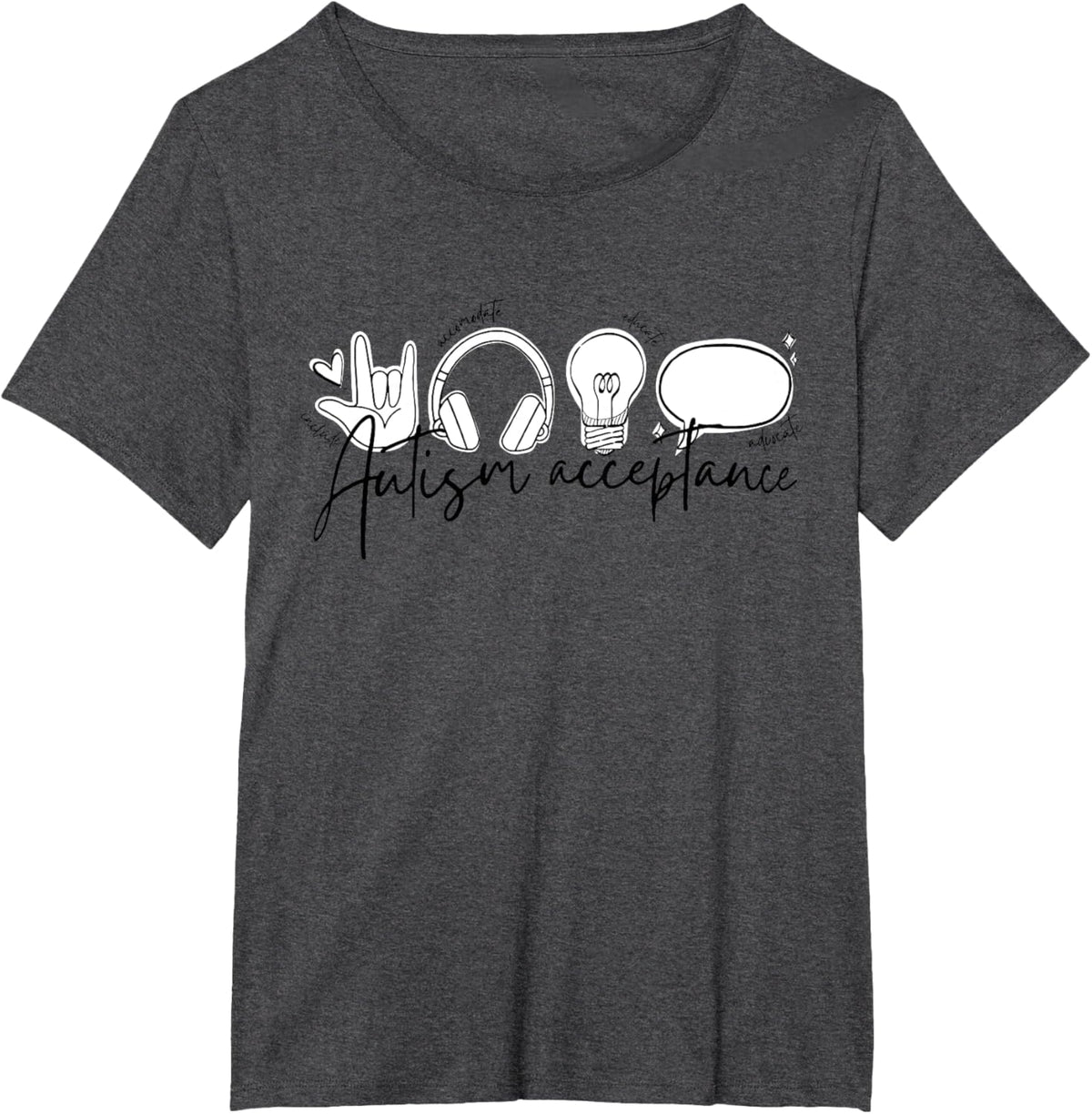 Autism Awareness Acceptance Shirt Support Mom Women Kid