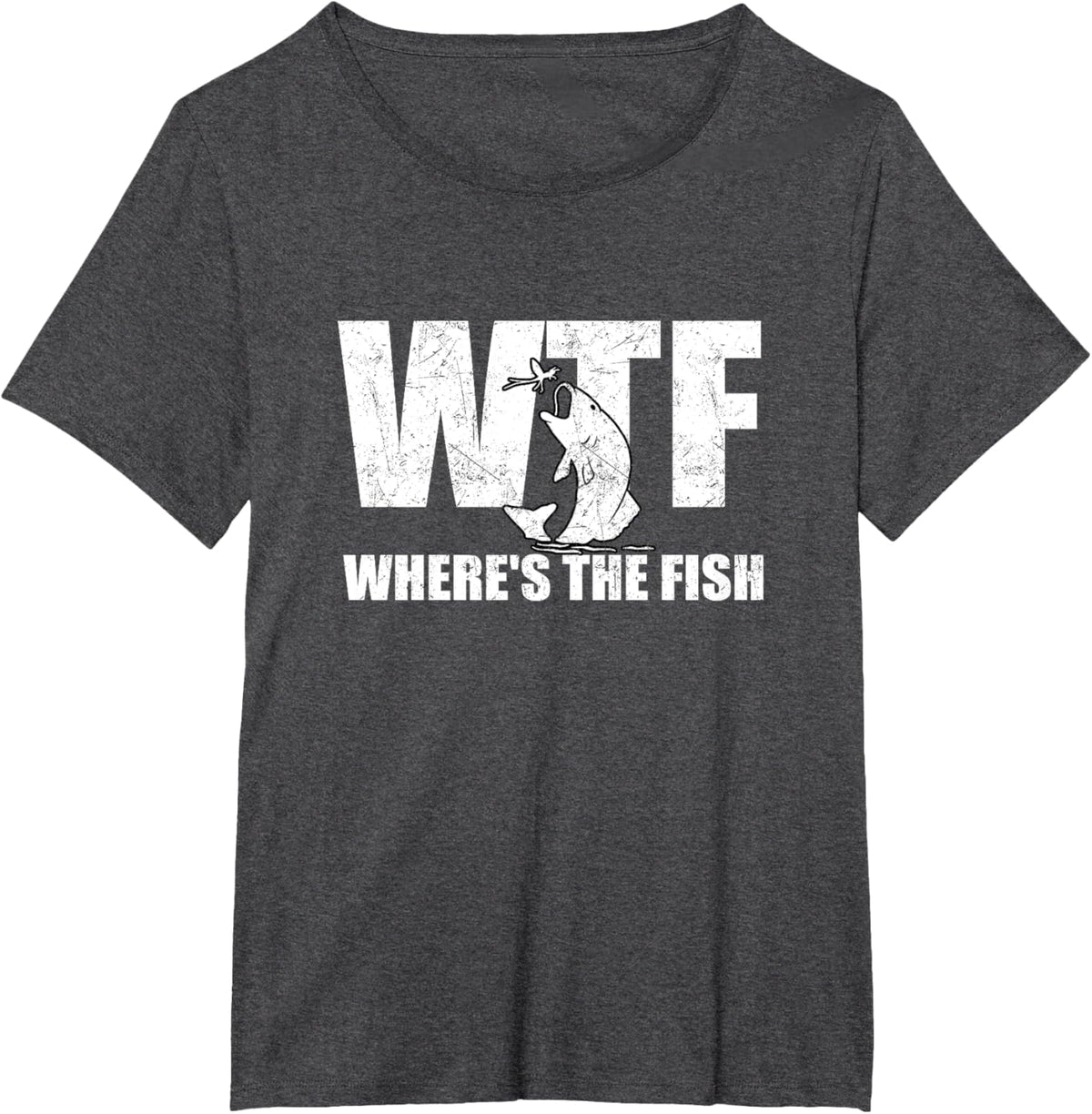 WTF Where's The Fish Men's Funny Fishing Gifts Fathers Day