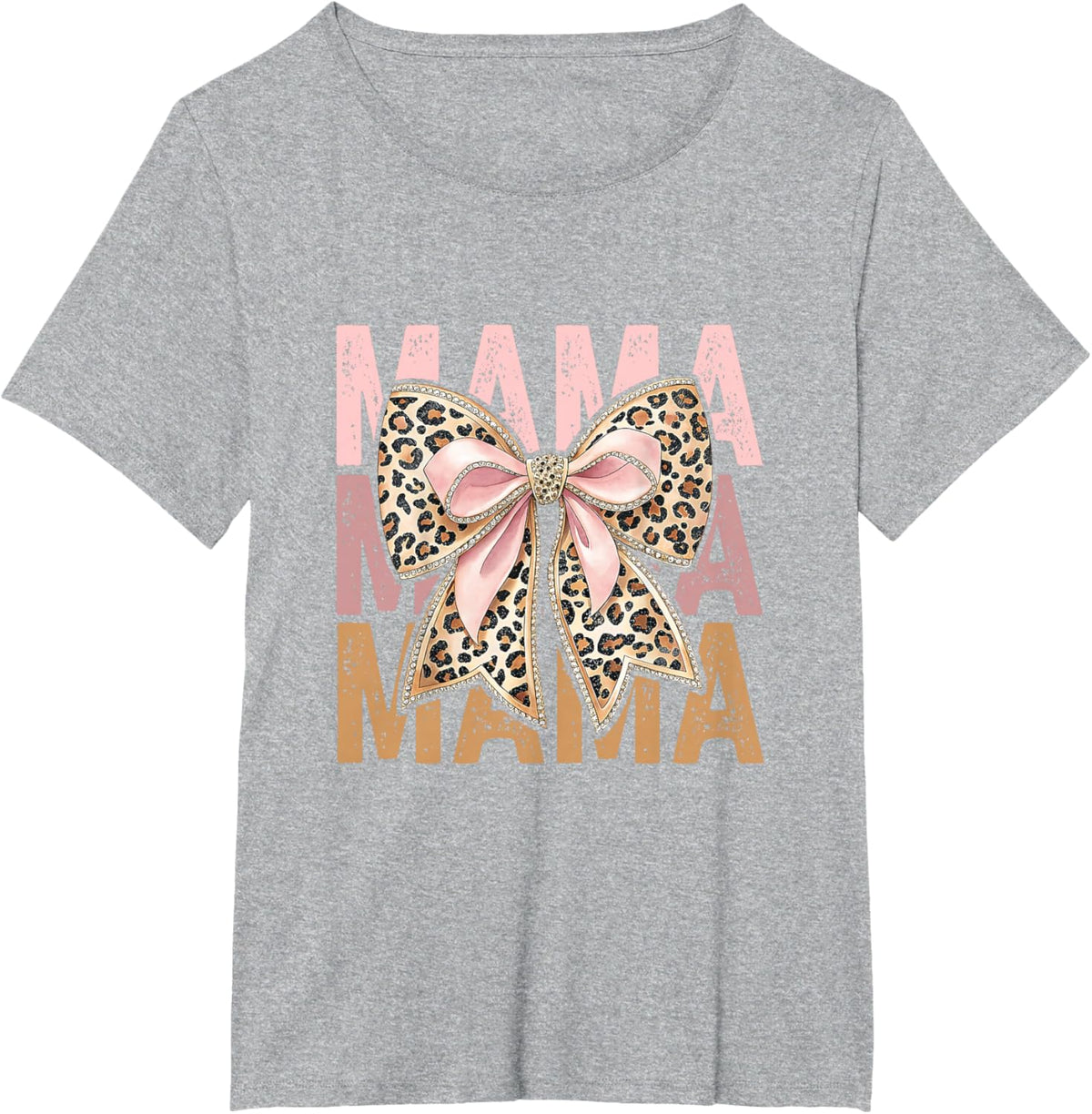 Retro Leopard Mama,Cute Mom Retro Coquette Bow Mother's Day